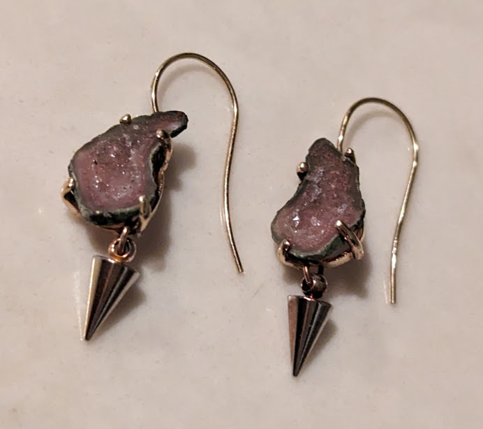 Jasper Geode 14k Tassel