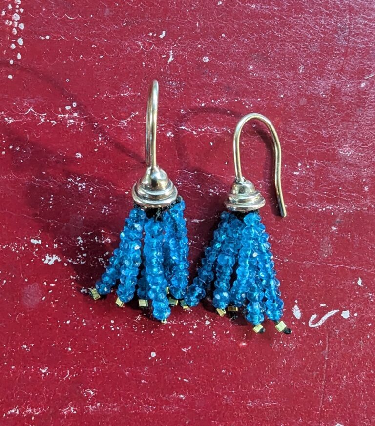 14k Apatite Tassels Earrings