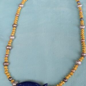 22k Beaded Lapis Choker